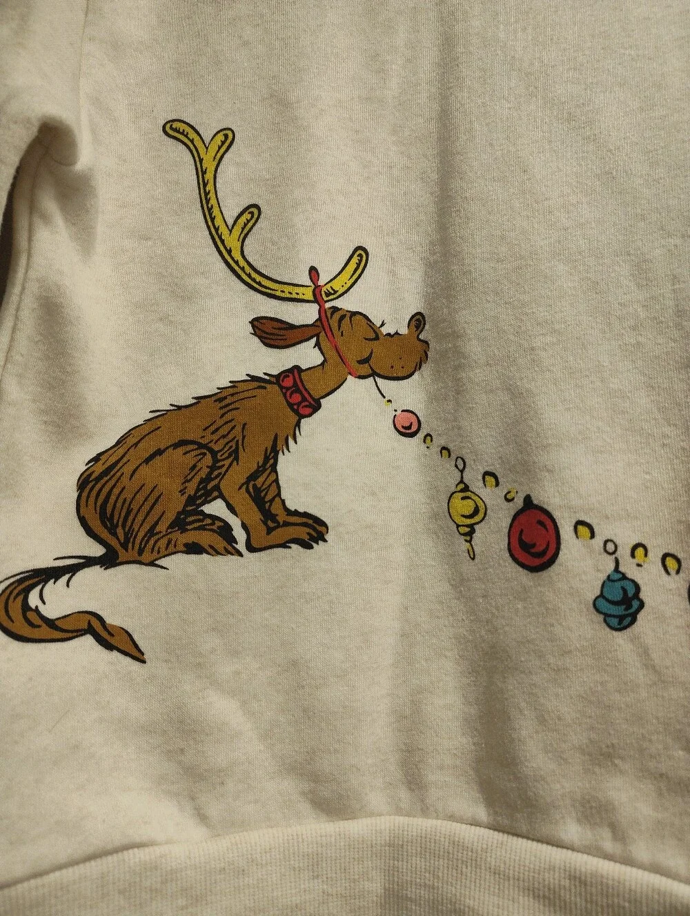 The Grinch Dr Seuss Sweatshirt Crew Neck Christmas Long Sleeve Girls Youth Med